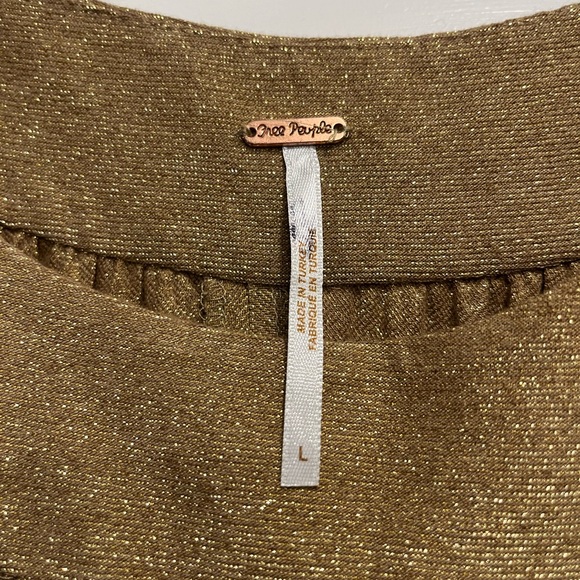 Free people metallic pleated dress size large - Picture 7 of 11